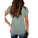 thumbnail image 3 of Lucakuins, camisetas de manga corta para mujer, blusa informal de moda de Color sólido, Tops holgados de verano, ropa de calle Lucakuins moda, 3 of 4