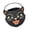 Black, variant on AHGQT Vintage Halloween Candy Bucket, Portable Skull Plastic Candy Pail with Handle, Halloween Party Favors Bucket for Home, Halloween Party Supplies
