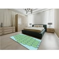 thumbnail image 4 of Ahgly Company Indoor Round Patterned Medium Sea Green Area Rugs, 7' Round, 4 of 6