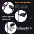 thumbnail image 3 of Solar Flag Pole Light, Bright Warm White 3000k Flagpole Light Upgrade Solar Powered for 5ft 6ft Flag Pole, Outdoor Dusk to Dawn Led Solar Lights, Outside House Garden Yard American Flags Decor,Black, 3 of 14