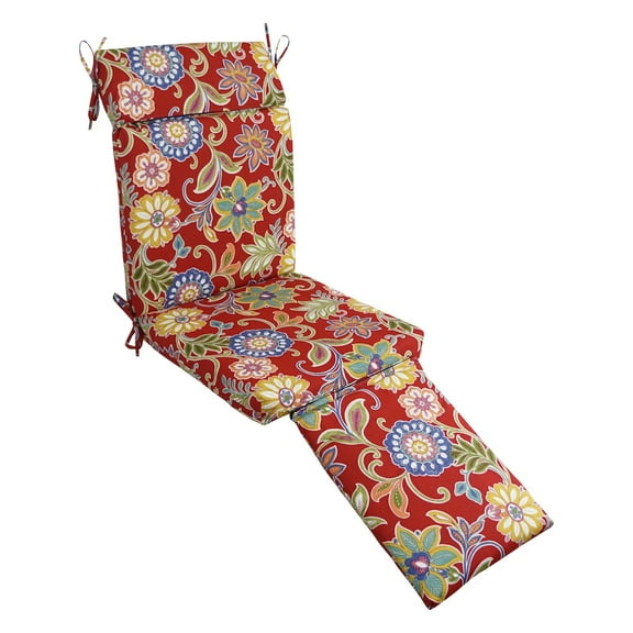 Blazing Needles Steamer Deck Outdoor Lounger Cushion