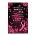 thumbnail image 2 of Fasiaou Breast Cancer Awareness Garden Flag Polyester Outdoor Decorative Ribbon Flag for Yard Lawn Porch Display Support Solidarity Fundraiser Event, 2 of 6