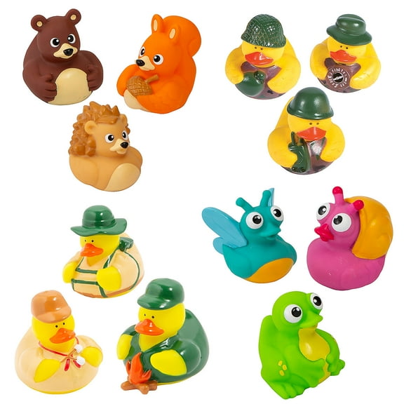 Fun Express Great Outdoors Characters Rubber Duck Assortment - 48 Pieces