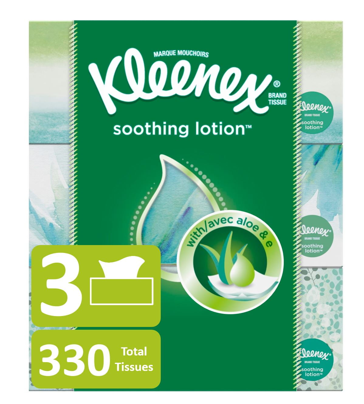 Kleenex Soothing Lotion Facial Tissues with Coconut Oil, Aloe & Vitamin