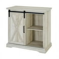 thumbnail image 4 of 2 Piece Barn Door TV Stand Console and Buffet Cabinet Set in Rustic White Oak, 4 of 9
