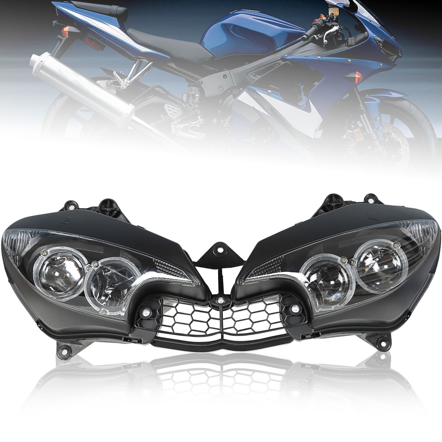 Headlight Assembly For Yamaha YZF R6 2003-2005 & R6S 2006-2009 – S011 Style