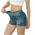 thumbnail image 4 of Karight Faux Jeans Shorts for Women Summer Mid Rise Stretchy Denim Shorts Butt Lifting Slimming Ripped Shorts for Curvy Women, 4 of 9