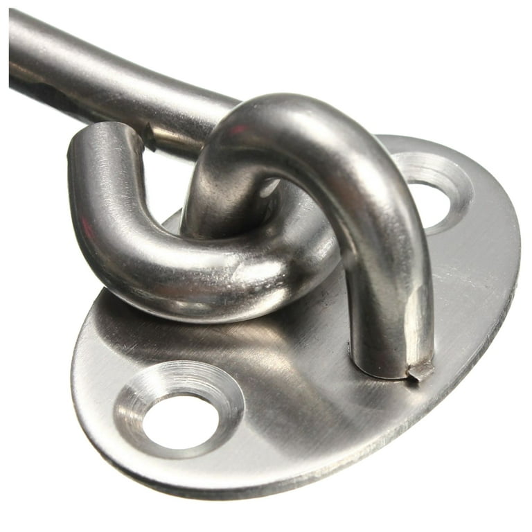 tooloflife Stainless Steel Cabin Hook Cabin Hook Eye Latch Silver 8 Inch