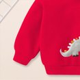 thumbnail image 6 of TOWED22 Toddler Girls Boys Graphic Long Sleeve Pullover Top Hoodie Sweatshirt with Pocket,Red,2-3 Y, 6 of 7
