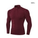 thumbnail image 4 of Qarigey Ropa interior térmica para hombre, camisetas deportivas de invierno de alta elasticidad para hombre, jersey largo con cremallera para Camisetas Vino rojo Qarigey AP013564-05, 4 of 6