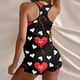 thumbnail image 4 of Conjunto de estampado de amor para el día de San Valentín para mujer, pantalones cortos de cintura elástica, conjuntos de pijamas Fridja nalpqowj17507, 4 of 9