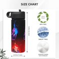 thumbnail image 5 of 18OZ Sports Insulated Kettle Drinking Cup Gojo And Sukuna Friendship Water Bottle Stainless Steel Kettle Portable Cup For Gym Outdoor Sports(With Straw), 5 of 9