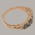 thumbnail image 4 of LBG British Made 9k Rose Gold Natural Sapphire Womens Anniversary Ring - 33 size options - Size 4.5, 4 of 6