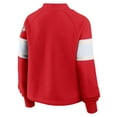 thumbnail image 5 of Women's Fanatics Red Kansas City Chiefs Oversized Hometown Toss Sweep Mock Neck Pullover, 5 of 5