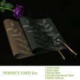 thumbnail image 6 of PiccoCasa Placemats PVC Non-slip Mats Rectangle Leaf Pattern, Coffee Color, 4pcs, 6 of 7