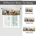 thumbnail image 6 of Rooster Window Curtain Valances Village Farm Chicken and Flowers Nature Scenery Rod Pocket Window Valance for Living Room Bathroom Bedroom Kitchen 54 by 18 in, 1 Panel, 6 of 6