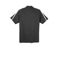 thumbnail image 6 of Sport Tek Adult Male Men Color Blocked Short Sleeves Polo Iron Grey/Wht 2X-Large, 6 of 6