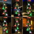 thumbnail image 7 of Morttic Color-Changing LED Solar Mobile Wind Chime LED Changing Light Color Waterproof Six Hummingbird Wind Chimes for Home Party Night Garden Decoration (Hummingbird), 7 of 7