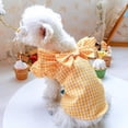thumbnail image 3 of Pet Dog Teddy Grid Dress Cute Plaid Dress Clothes Princess, 3 of 5