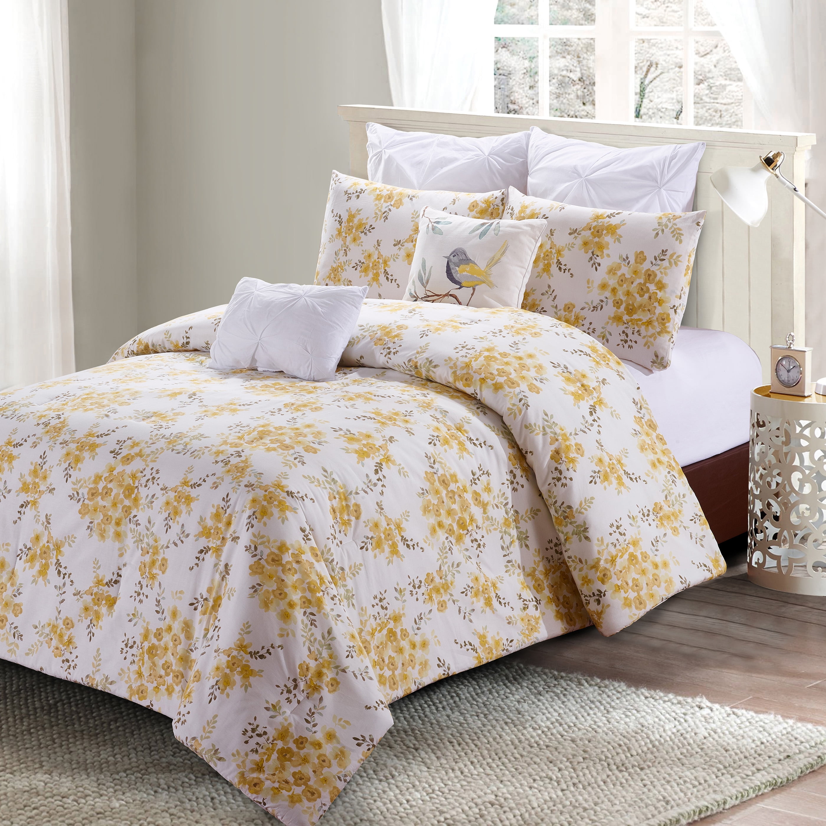 DENA HOME SAVANNAH FLORAL 3P Full/ Queen Comforter Set NEW 1ST QUALITY $215 