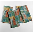 thumbnail image 2 of Vargottam Designer Cotton Canvas Napkins - Set of 12, 20-Inch, Green Patchwork Theme Pattern, Durable & Absorbent Cloth Napkins for Dining, Parties, and Home Decor - Machine Washable, 2 of 7