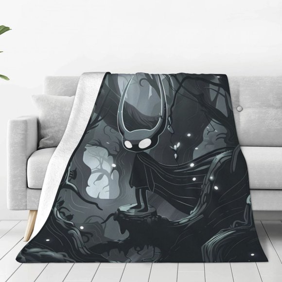KLL Forest Black Ghost Warrior Pattern Fleece Throw Blanket,Fleece Throw Blankets for Couch & Bed All Season Use-80"x60"