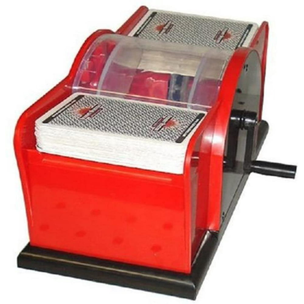 ESKONI Casino Hand Crank Manual Card Shuffler 1 or 2 Deck Casino Poker