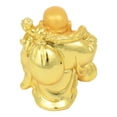 thumbnail image 2 of Golden Chinese Money Bag Buddha, Money Buddha Statue, 2 of 2