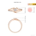 thumbnail image 4 of ANGARA Natural Diamond Heart Promise Ring in 14K Rose Gold for Women (Size-4mm | Color-I-J | Clarity-I1-I2) | April Birthstone, Birthday, Anniversary, Jewelry Gift for Women | Natural Diamond Ring, 4 of 9