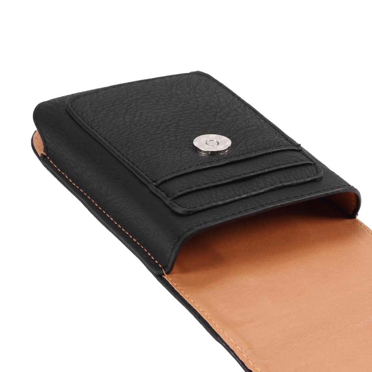 Vertical Pouch Case with Card Holder Black - Large