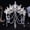 A, variant on 1pc, Elegant hand-beaded bridal crown tassel pendant forehead princess queen crown wedding tiara