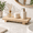 Beige Travertine-9.84 in, variant on Marble Pedestal Tray For Perfume & Vanity Organizers