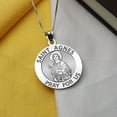 thumbnail image 4 of Picturesongold.Com Saint Agnes Religious Medal Necklace Pendants Adult-3/4in Nickel-Sterling Silver, 4 of 8
