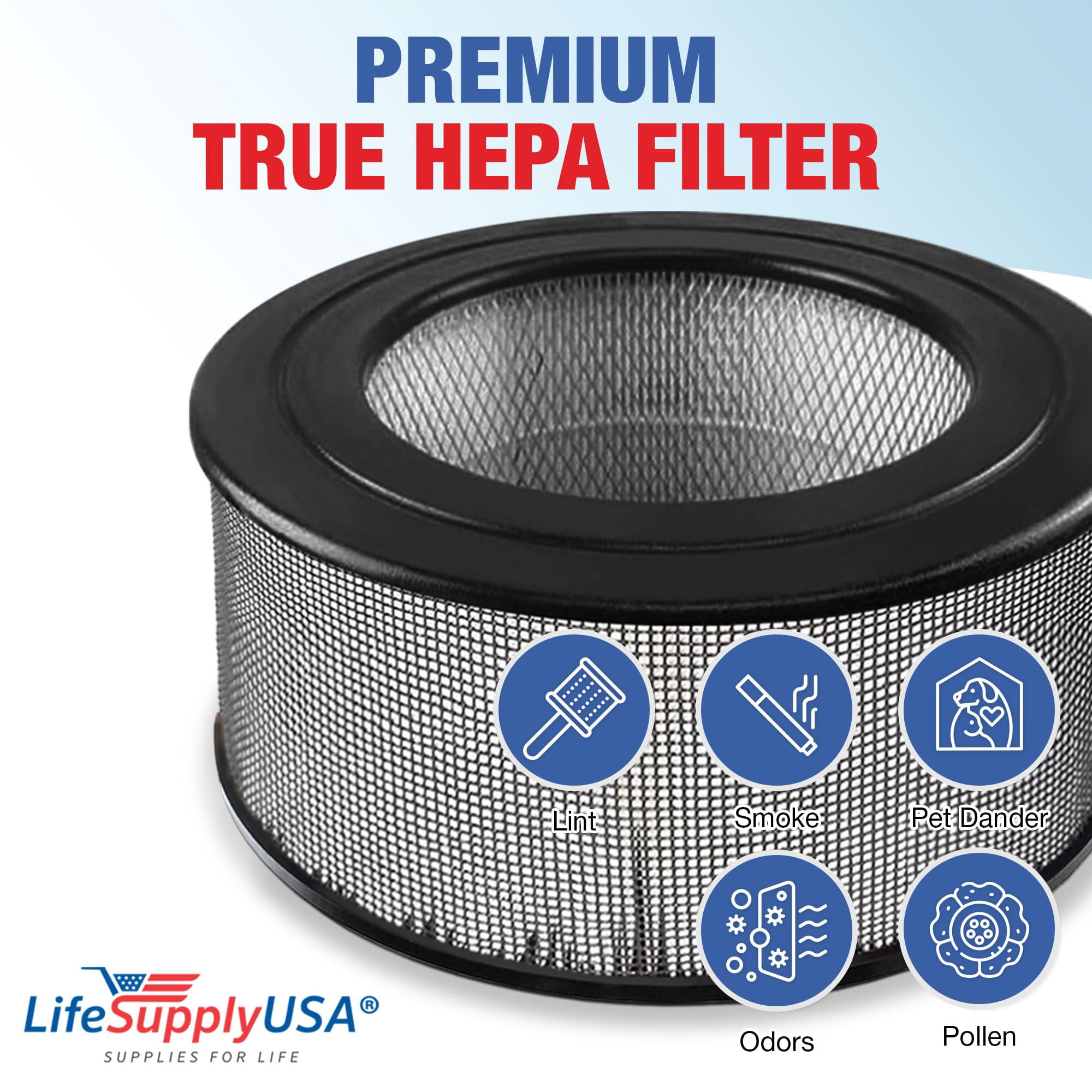 20500 HEPA Filter Compatible with Honeywell Air Cleaner 10500 (EV-10) 17000 17005 17006 17007 17008 17009 83170 by LifeSupplyUSA
