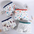 thumbnail image 2 of LRen Boys' Underwear Boxer Briefs 4 Pack Cotton Kids Toddler Underwear Soft Breathable Underpants Shorts Cute Prints Stretch Flat Boxer Briefs 2-11 Years, 2 of 3