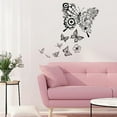 thumbnail image 4 of Butterfly Wall Stickers with Black Flower Wall Decals Creative Flower Insect Stickers and Murals, 4 of 9