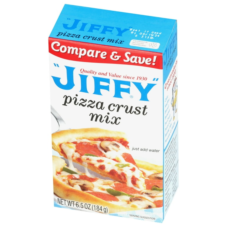 Jiffy Add Water Pizza Crust, Dry Mix in a 6.5 oz Package Box