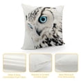thumbnail image 4 of Orinice Owl Graphic Decorative Throw Pillow Cover for Home Couch Living Room Bed Sofa - Durable Cotton Linen Fabric - Indoor Outdoor Decoration - Hidden Zipper Closure - 1PC 12x12in, 4 of 5