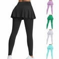 thumbnail image 2 of Yuanlook 2-in-1 Skirted Leggings for Women High Waist Stretchy Yoga & Workout Pants Size S-XL, 2 of 4