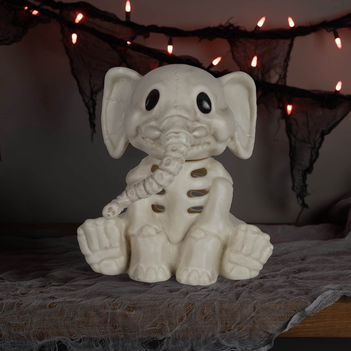 Faux Skeleton Elephant Decoration, 5.4", Halloween by Way To Celebrate