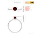 thumbnail image 4 of ANGARA Natural Semi Bezel-Set Ruby Solitaire Engagement Ring in 14K White Gold for Women (Size-5mm) | July Birthstone Jewelry for Her, 4 of 9