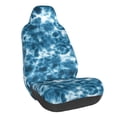 thumbnail image 1 of Wukai Blue Tie Dye Full Set Car Seat Covers with Soft Padding Universal Auto Front Seats Protector and Cushion Mat, 1 of 5