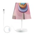 thumbnail image 2 of Donuts Pink LED Desk Lamp Table Lamp USB Bedside Nightstand Small Lamp for Bedroom Living Room Kids Room, 2 of 8