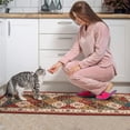 thumbnail image 6 of Farmhouse Boho Kitchen Rugs and Mats Set of 2, Red Boho Kitchen Rug, Washable Non Skid Floor Mat for Home Kitchen Decor - 17x29 and 17x47 Inch, 6 of 6