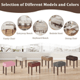 thumbnail image 2 of FAGAGA PU Leather Bench with Wood Legs Makeup Chair for Vanity, Modern Accent Ottoman Footstool for Makeup Room, Living Room, Bedroom, Entryway | Gray, 2 of 10
