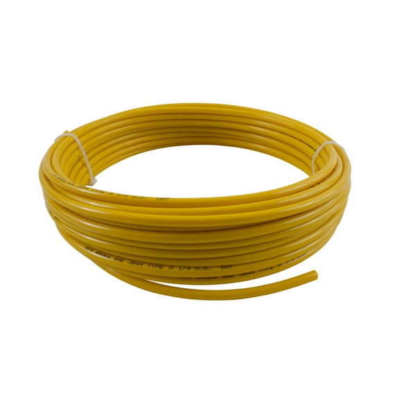 3/8" OD x 50' Yellow SAE J844 Nylon Air Brake Tubing DOT Approved | Pneumatic Nylon Air Line Hose for Air Brake System