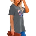 thumbnail image 2 of XCHQRTI Heart Women Graphic Shirt Plus Size 4th of July Short Sleeve Shirt Valentine's Day Top, 2 of 5