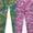 Fuchsia/Multicolored, variant on Girls Fashion Printed Stretchy Tie Dye Leggings Pants Pack of 2, Pastel/Purple, Size: 4T