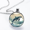 thumbnail image 2 of Whale Stunning Glass Circular Pendant Necklace - Women's Necklaces, 2 of 5