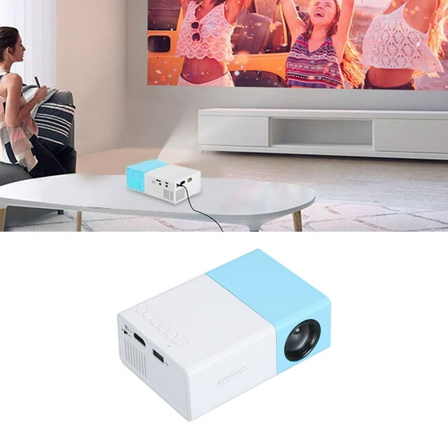 Mini Projector, HD Portable Projector, Home Theater Video Projector Outdoor Movie Projector with for Headphone USB Port AV Memory Card Slot for Phone PC TV